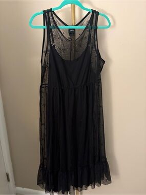 Torrid Disney Minnie Mouse Black Sheer Overlay Sleeveless Dress